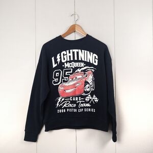 Disney Lightning McQueen Black Crewneck Sweater